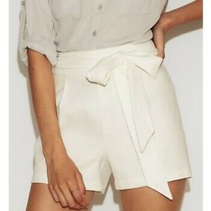 Express Midi High Rise Linen shorts